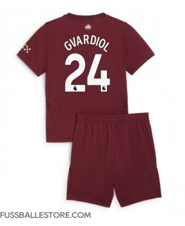 Günstige Manchester City Josko Gvardiol #24 3rd trikot Kinder 2024-25 Kurzarm (+ Kurze Hosen)